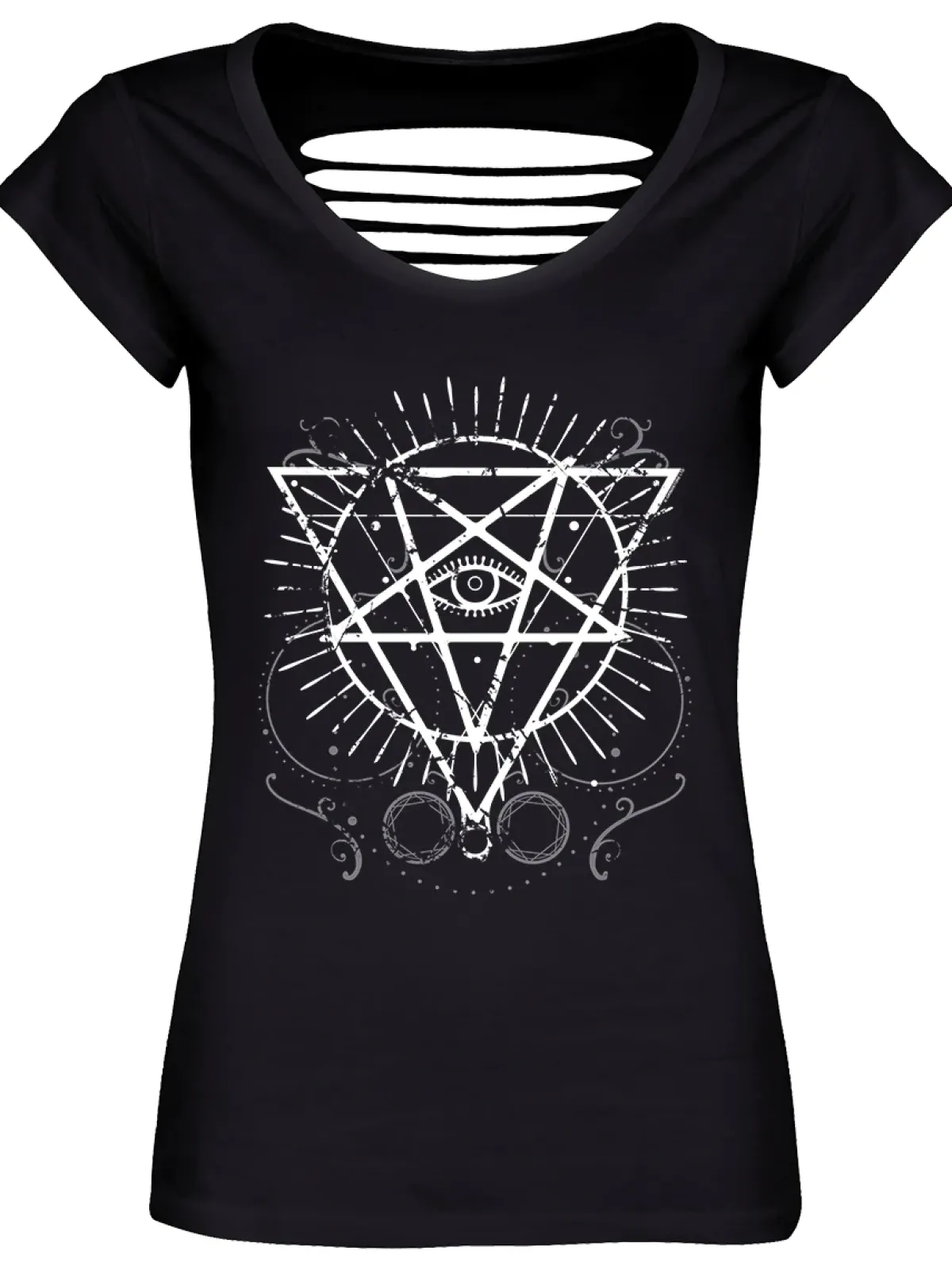 Outlet Pentagram Eye - naisten t-paita Goottikamaa|T-Paidat