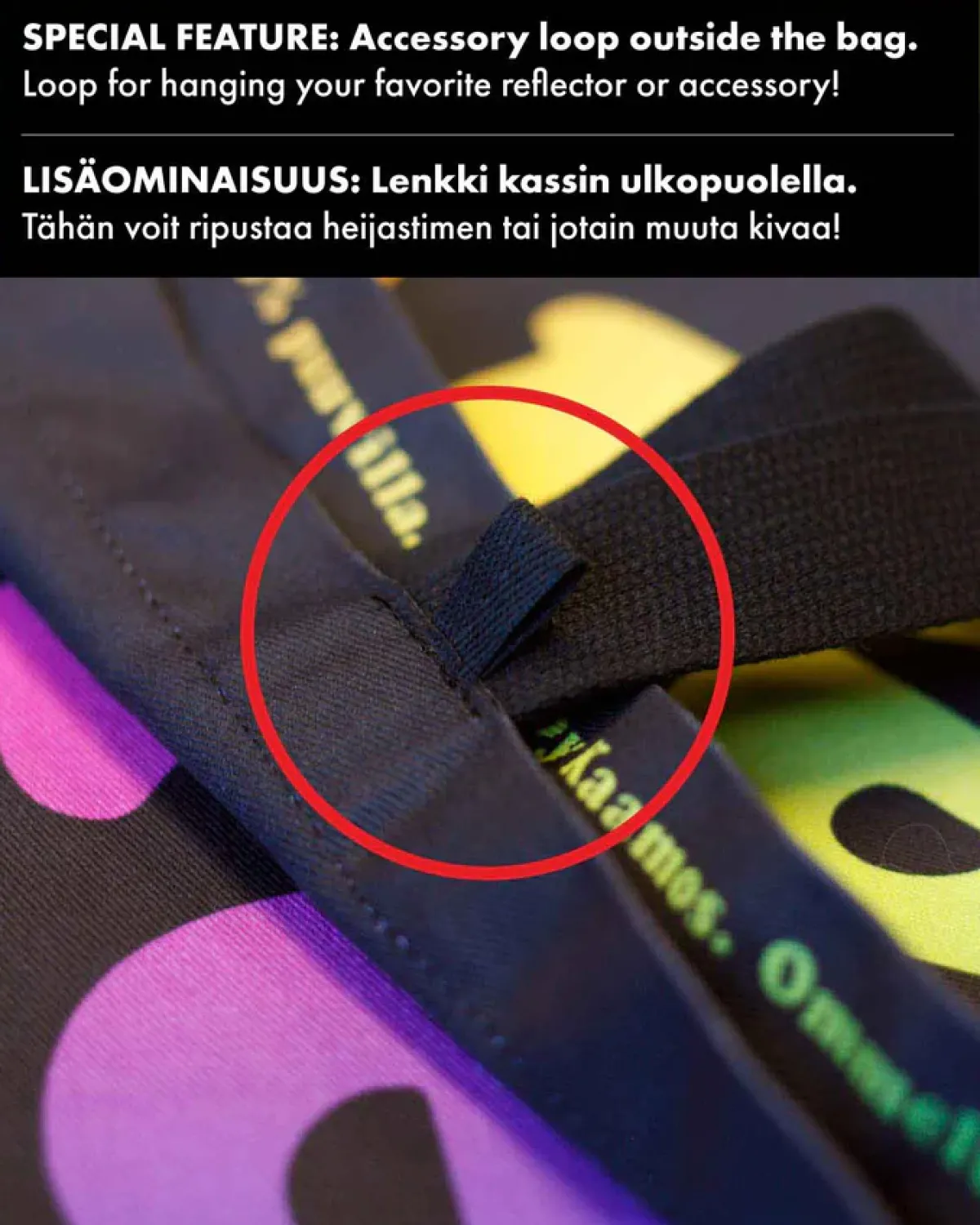 Sale Perkele kangaskassi, Sateenkaari Goottikamaa|Pride