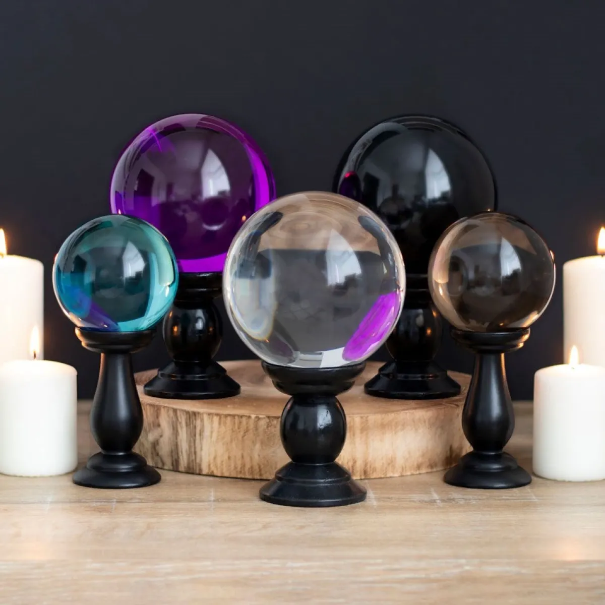 Pieni Turkoosi Kristallipallo Goottikamaa|Koriste-Esineet