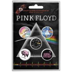 Clearance Pink Floyd Prism - Pinssi setti 5kpl Pinssit Ja Rintanapit|Rock´N´Roll Lifestyle
