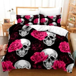 Sale Pink Roses - Pussilakana + tyynyliina Goottikamaa|Sisustustekstiilit