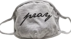 Hot Pray Wording kasvomaski, grey Kasvomaskit