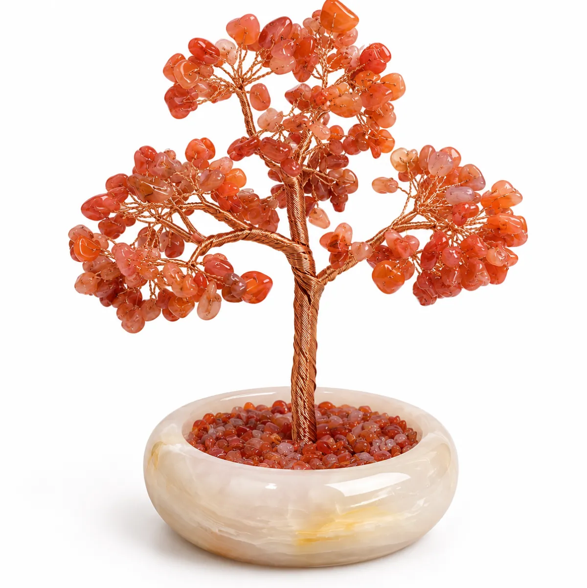 Punainen akaatti - Kristallipuu, 15cm Akaatti|Kiviesineet