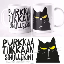 Purkkaa Tukkaan - Muki Huumorimukit|Kissamukit