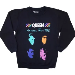 Sale Queen American Tour 1982 - Pitkähihainen collegepaita Queen|Pitkähihaiset Paidat