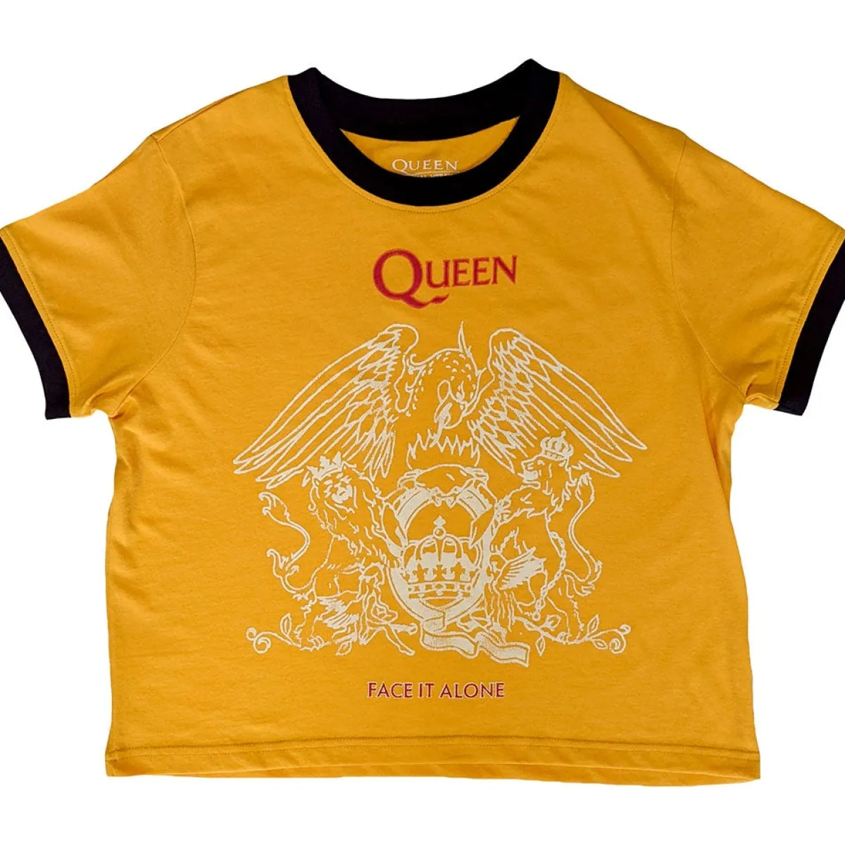 Clearance Queen: Face It Alone Crest Ringer - Crop Toppi Queen|Topit