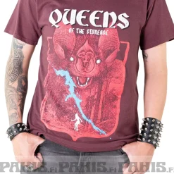 Best Queens of the Stone Age: Bat -T-paita, maroon red T-Paidat|Bändipaidat