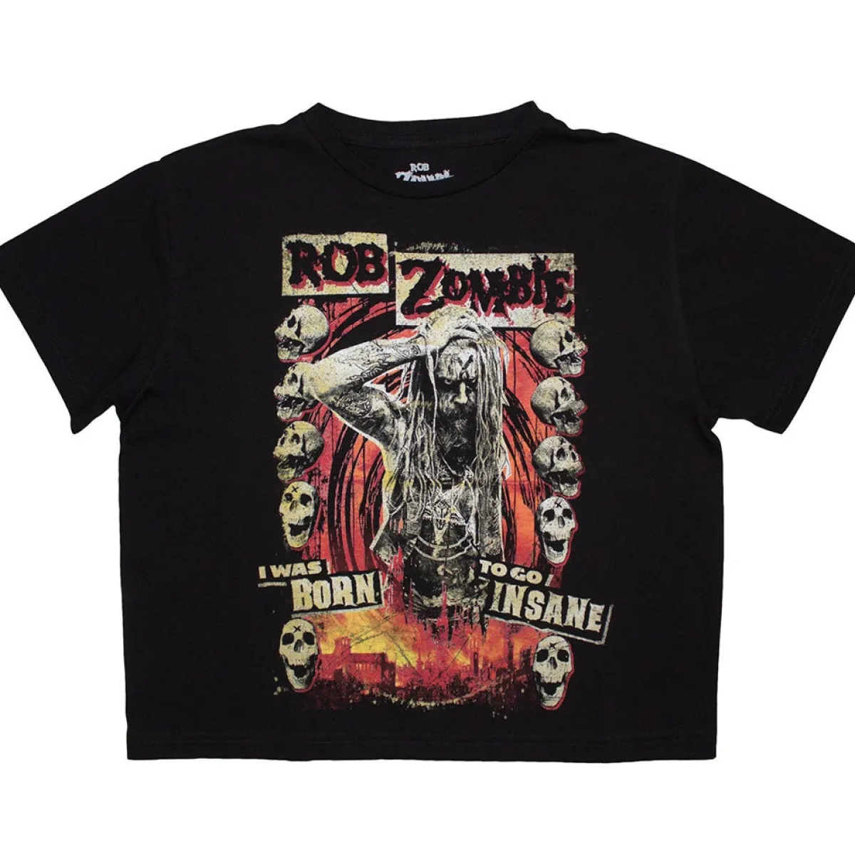 New Rob Zombie: Born To Go Insane - Crop Toppi T-Paidat|Bändipaidat