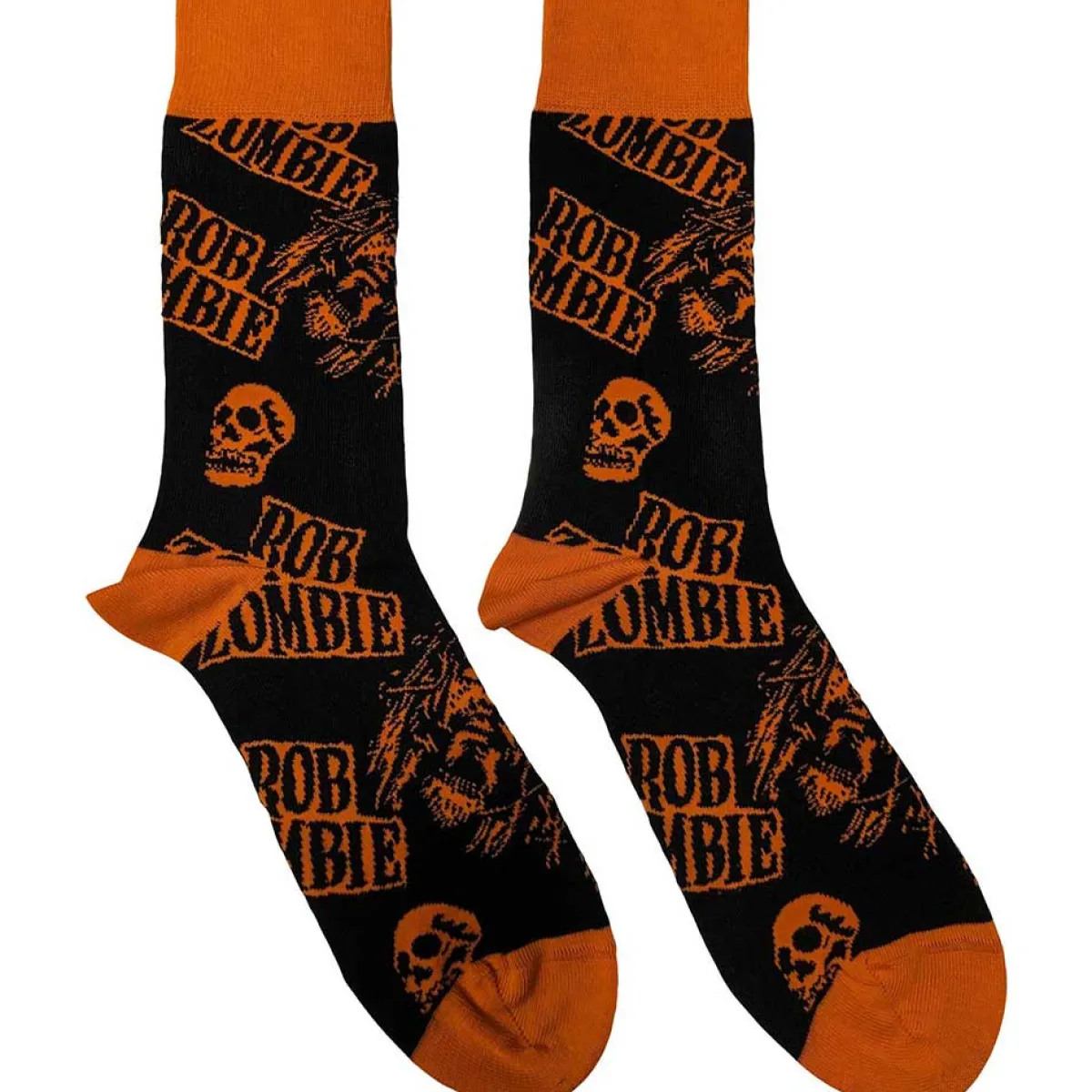 Sale Rob Zombie: Skull face orange - Nilkkasukat Rock´N´Roll Lifestyle|Sukat