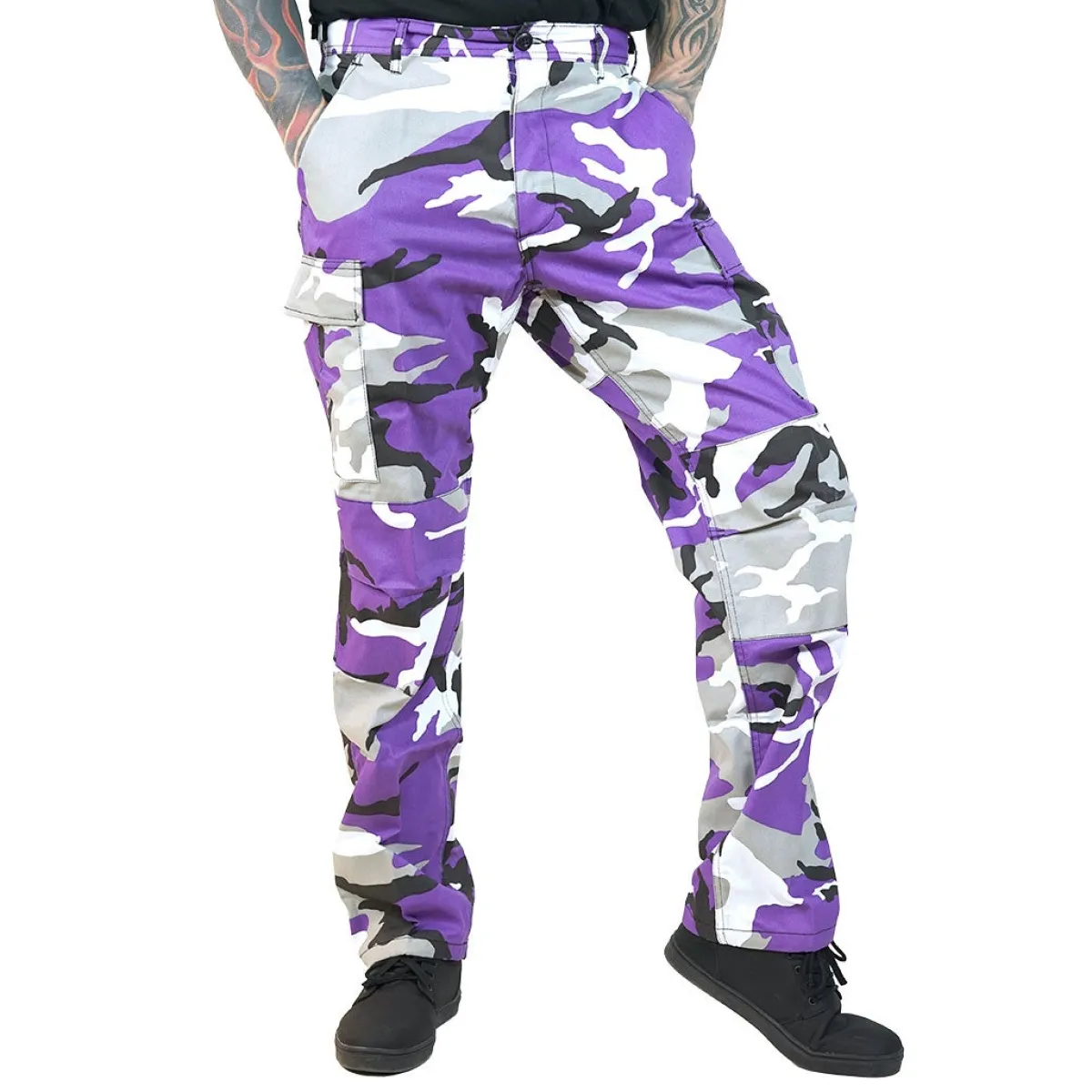 Hot Color Camo BDU - Reisitaskuhousut, ultra violet Reisitaskuhousut|Camot