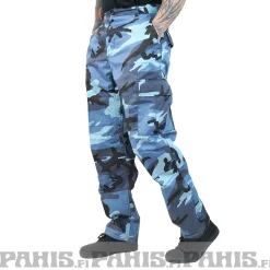 New Color Camo BDU - Reisitaskuhousut, sky blue Reisitaskuhousut|Camot
