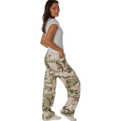 Outlet Pink Camo Vintage - Naisten reisitaskuhousut Reisitaskuhousut|Camot