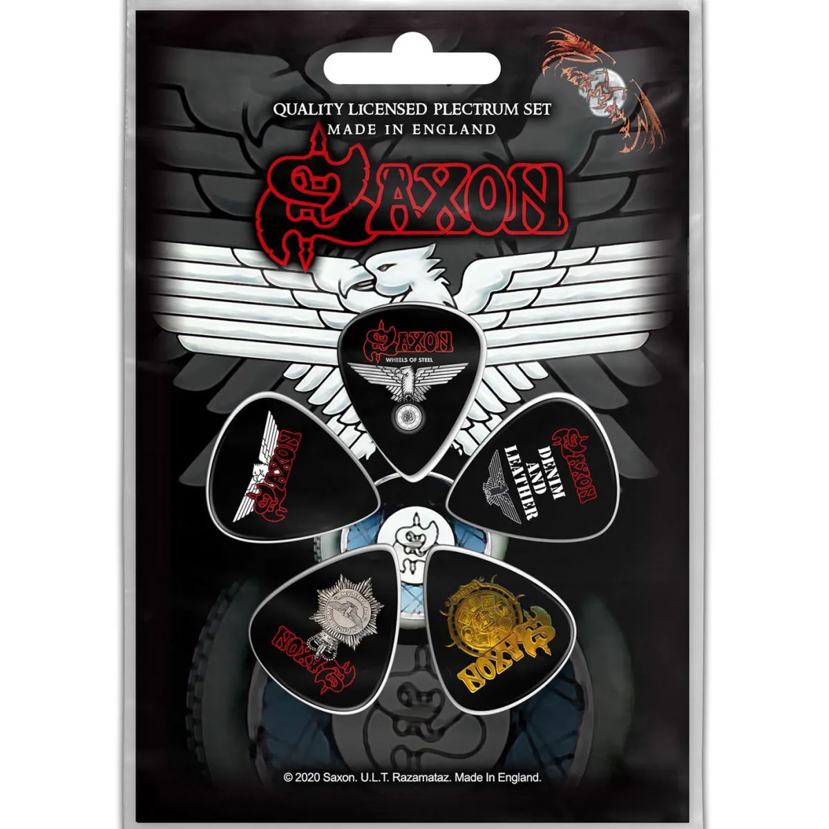 Outlet Saxon: Wheels Of Steel - Plektrasetti Saxon|Plektrasetit