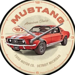Online Seinäkello - Ford Mustang GT 1967 Red Autoteema|Isälle