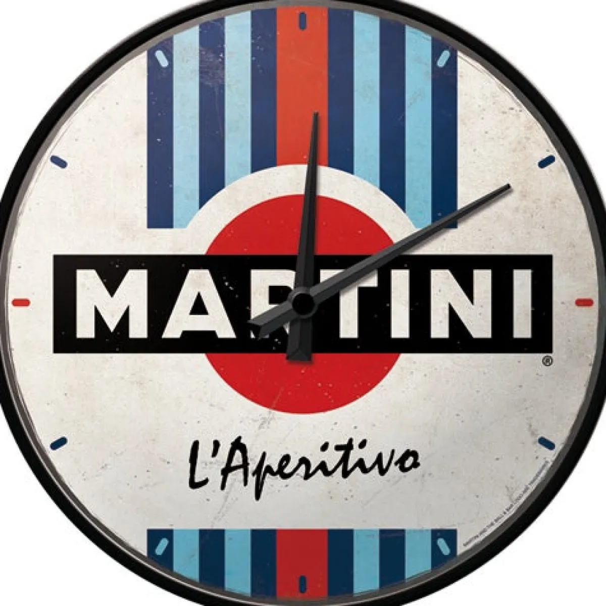 Clearance Seinäkello - Martini L'Aperitivo Racing Stripes Isälle|Kellot