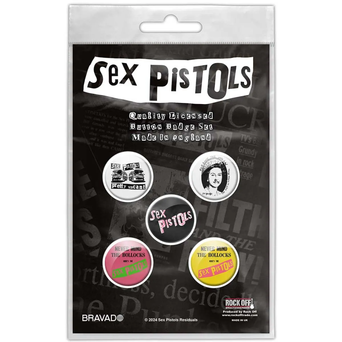 New Sex Pistols Never Mind The B**** - Pinssisetti Sex Pistols|Pinssit Ja Rintanapit