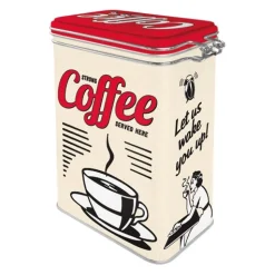 New Säilytyspurkki klipsillä - Strong coffee served here Hyllyt & Säilytys|Pinup-Kamaa