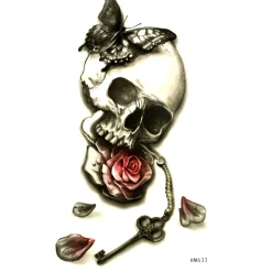 Skull & key - siirtotatuointi Siirtotatuoinnit