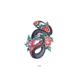Sale Snake & roses - siirtotatuointi Siirtotatuoinnit
