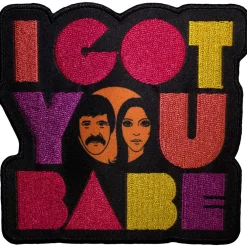 Hot Sonny & Cher I Got You Babe Faces - Kangasmerkki Kangasmerkit|Sonny & Cher