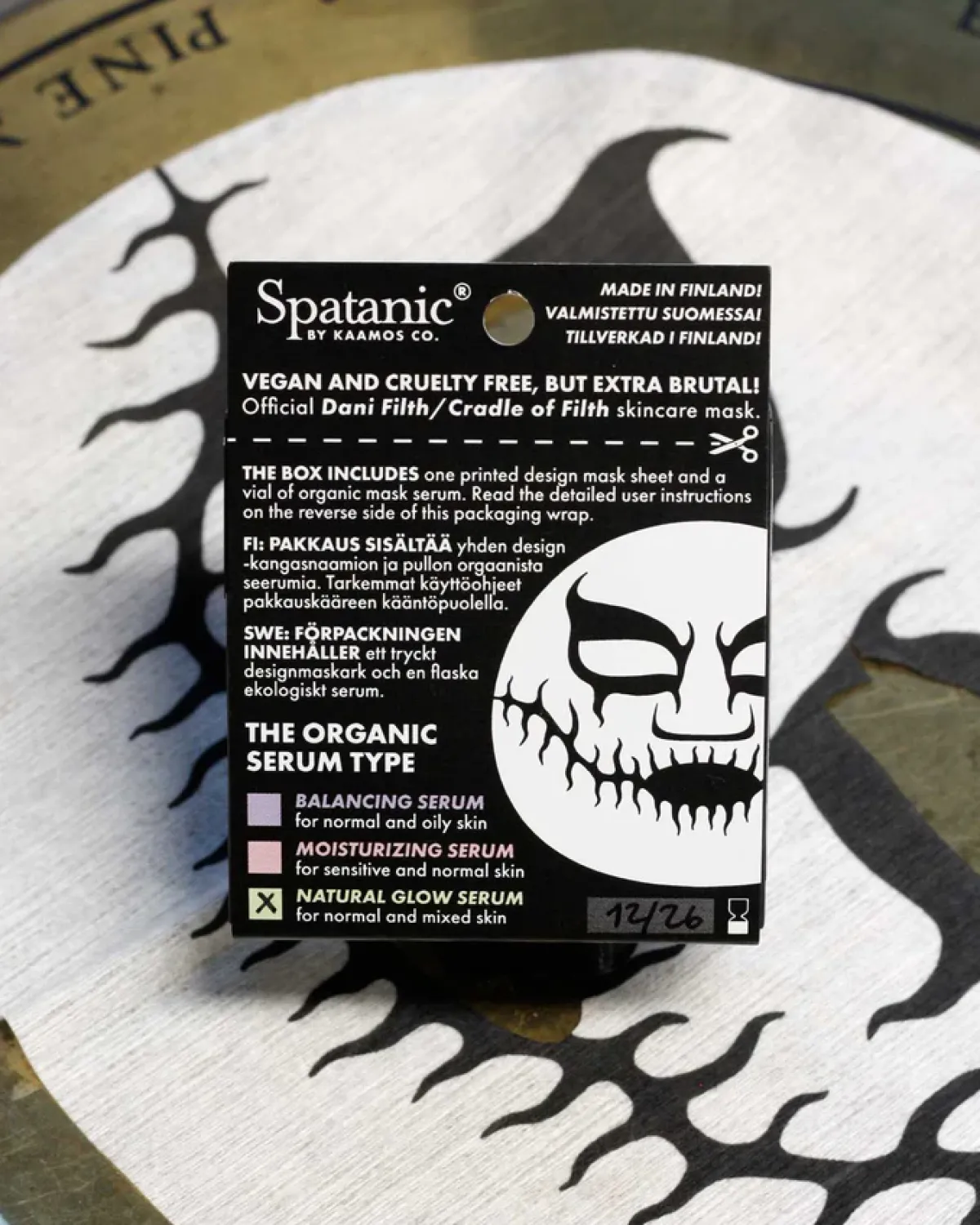 Online Spatanic Cradle of Filth Dani, kasvonaamiosetti 1kpl Goottikamaa|Festarikamaa