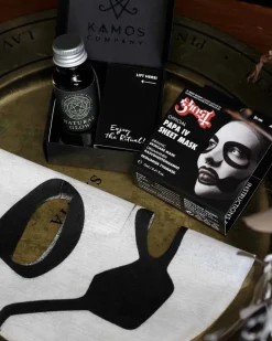Clearance Spatanic Ghost Papa IV, kasvonaamiosetti 1kpl Goottikamaa|Festarikamaa