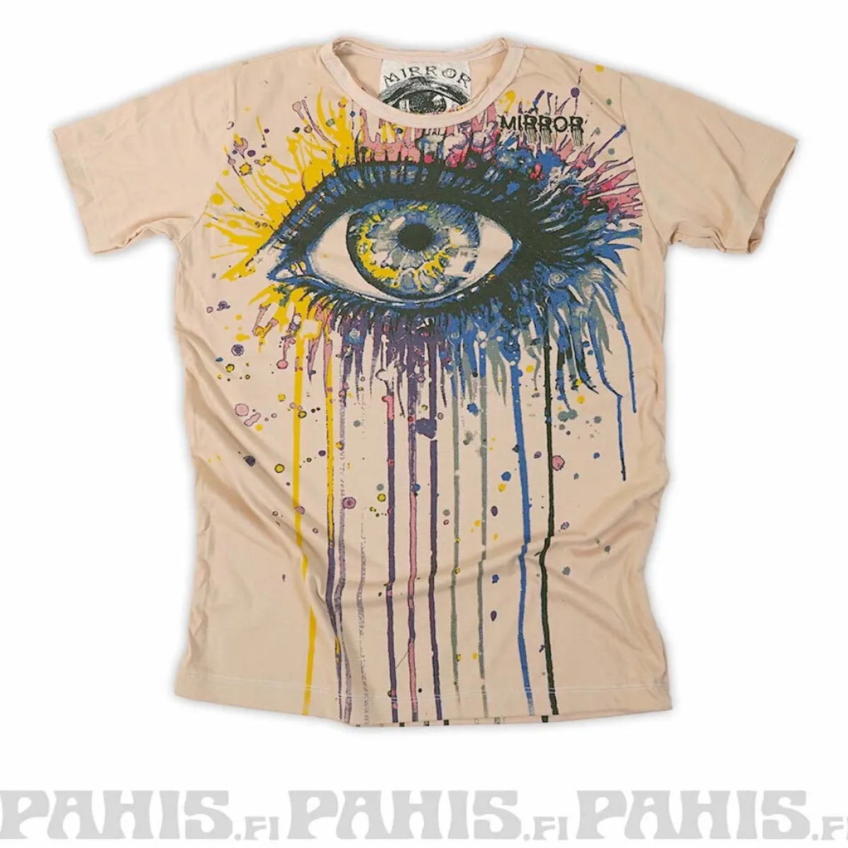Discount Splatter - T-paita, beige Hippikamaa|T-Paidat