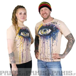 Discount Splatter - T-paita, beige Hippikamaa|T-Paidat