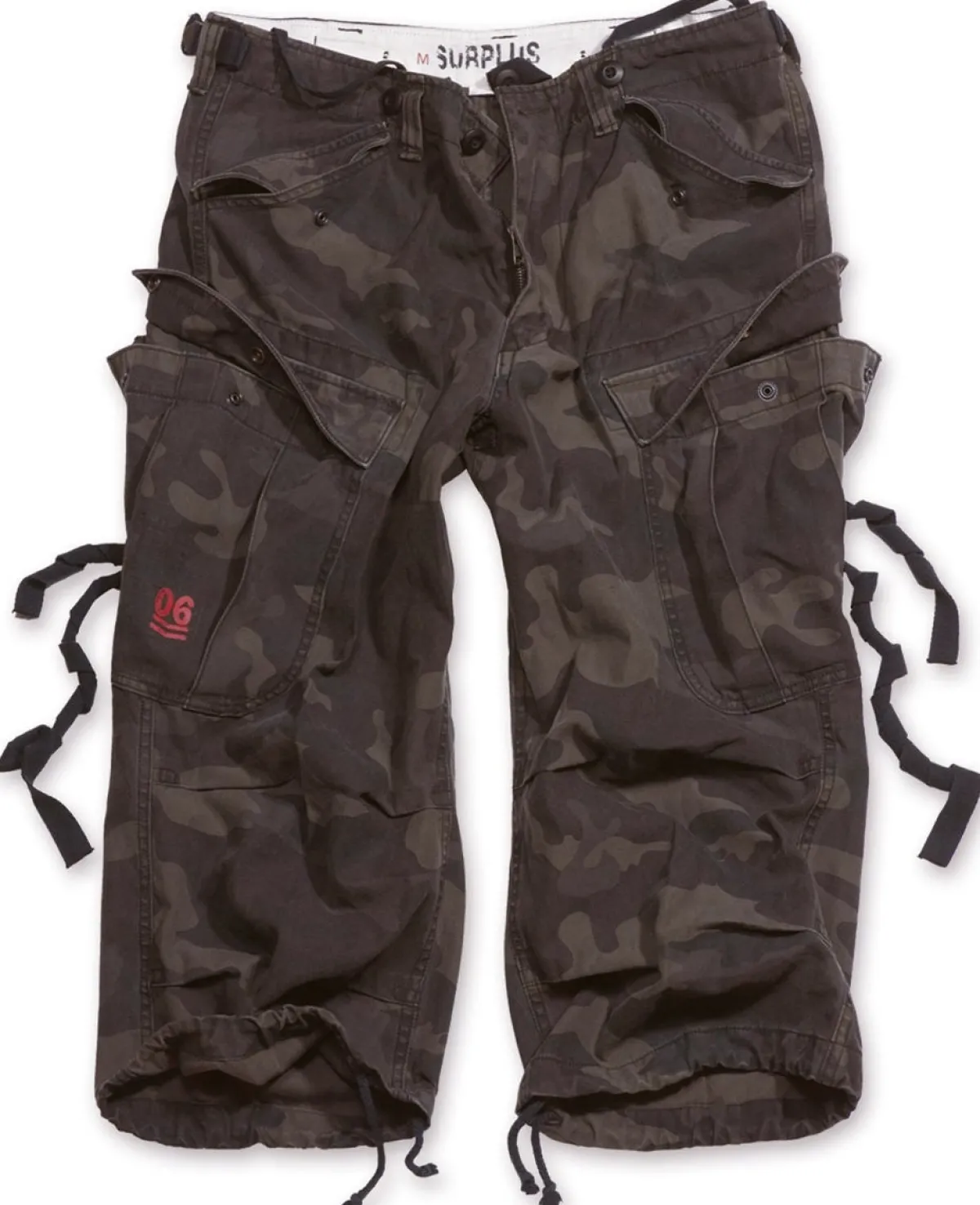Surplus Engineer 3/4 - Shortsit, Black Camo Camot|Shortsit