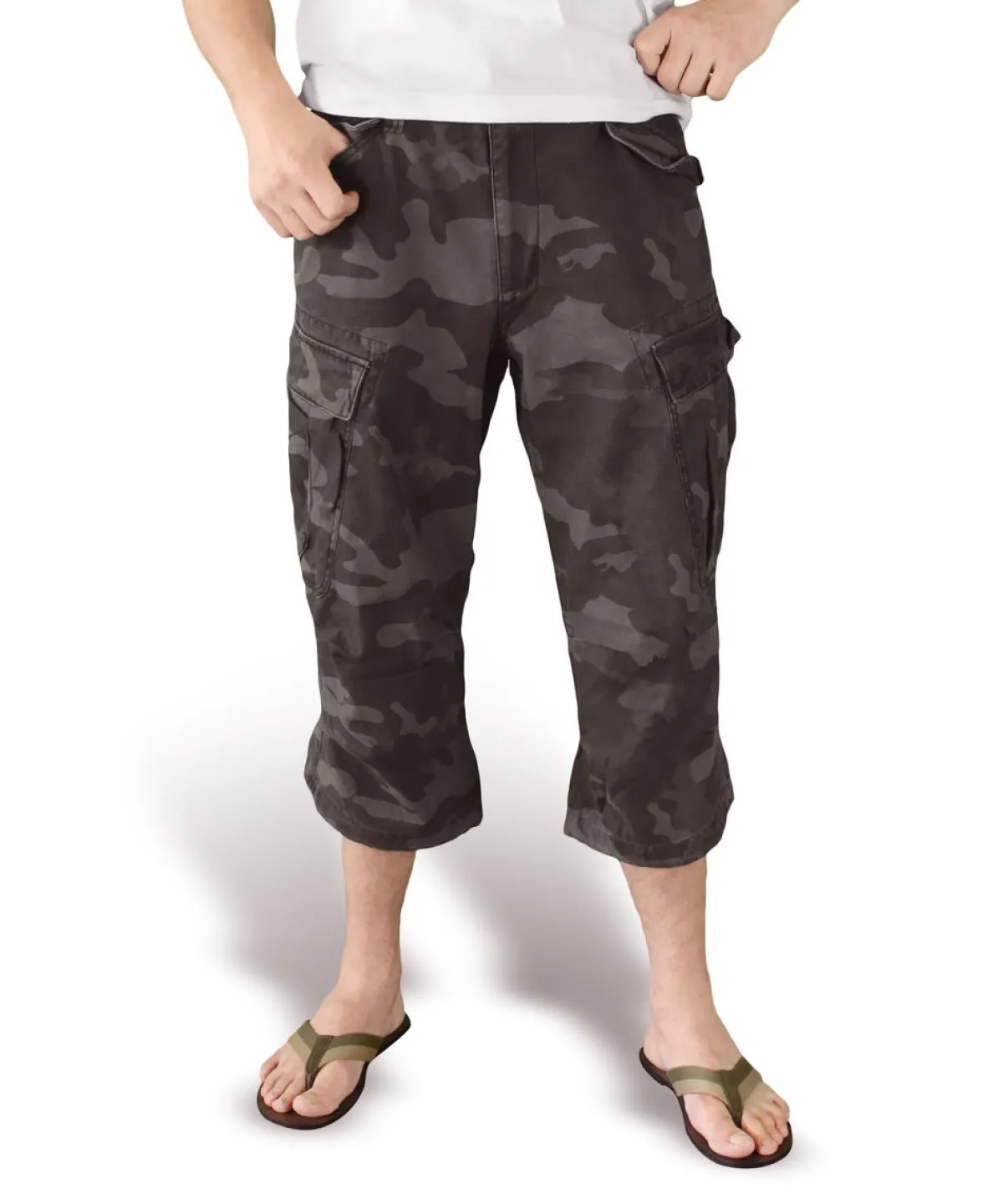 Surplus Engineer 3/4 - Shortsit, Black Camo Camot|Shortsit