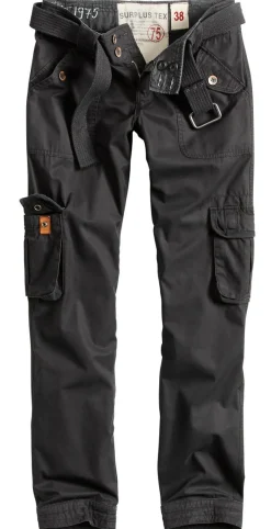 Discount Surplus Premium Slimmy - Naisten reisitaskuhousut, Musta Reisitaskuhousut