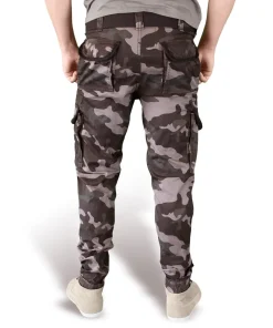 New Surplus Premium Slimmy - Reisitaskuhousut, Black Camo Reisitaskuhousut