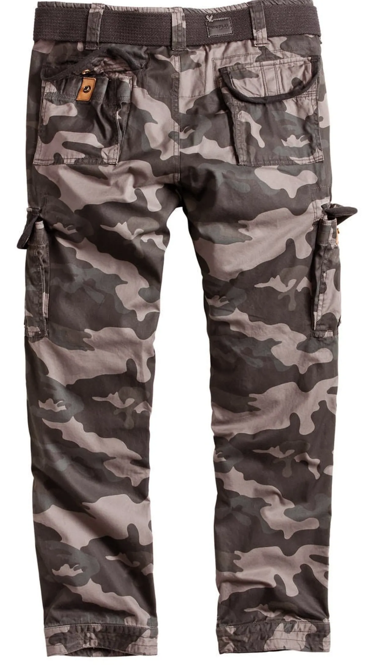 New Surplus Premium Slimmy - Reisitaskuhousut, Black Camo Reisitaskuhousut