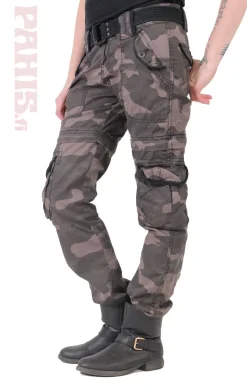 Best Surplus Trekking Premium - Naisten reisitaskuhousut, black camo Reisitaskuhousut|Camot