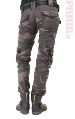 Best Surplus Trekking Premium - Naisten reisitaskuhousut, black camo Reisitaskuhousut|Camot