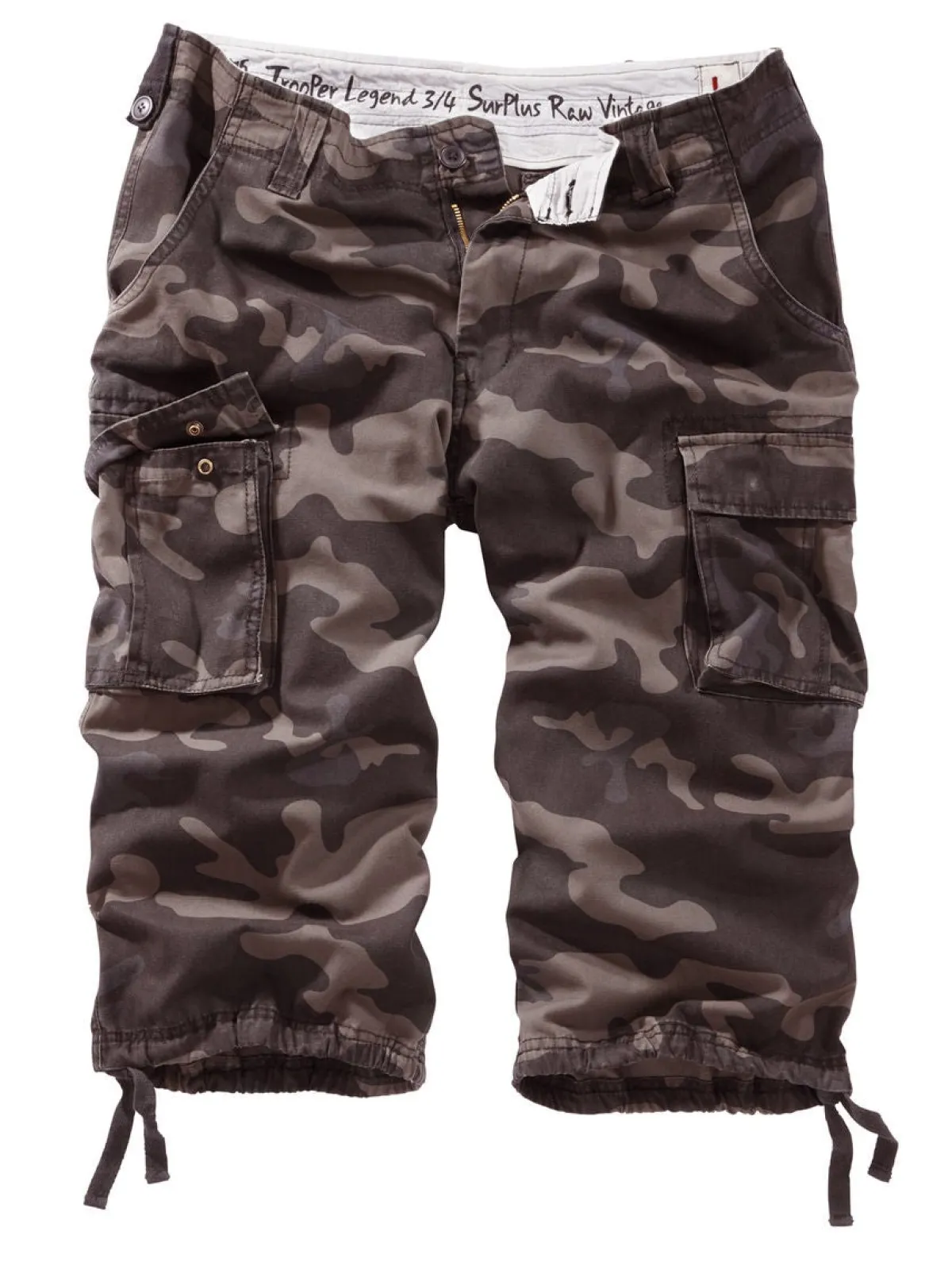 Outlet Surplus Trooper 3/4 - Shortsit, Black Camo Camot|Shortsit