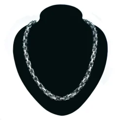 Hot Teräskaulaketju 7 mm, 60 cm - musta hopea Kaulaketjut Ja -Nauhat|Isälle