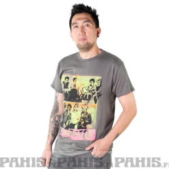 Online The Sex Pistols: Band Green montage - T-paita, charcoal Sex Pistols|T-Paidat