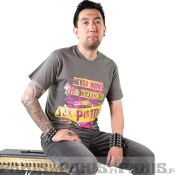 Sale The Sex Pistols: NMTB Text overlay - T-paita, charcoal Sex Pistols|T-Paidat