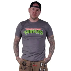 TMNT Classic Logo - T-paita, tumman harmaa T-Paidat|T-Paidat