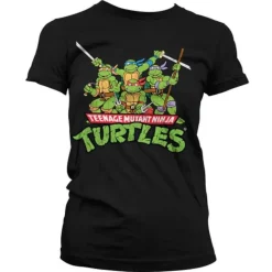 Discount TMNT Distressed Group - Naisten T-paita, musta T-Paidat|Turtles