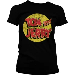 Outlet Tom & Jerry Washed Logo - Naisten T-paita Tom And Jerry|T-Paidat