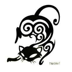 Clearance Tribal Cat - siirtotatuointi Kissateema|Siirtotatuoinnit