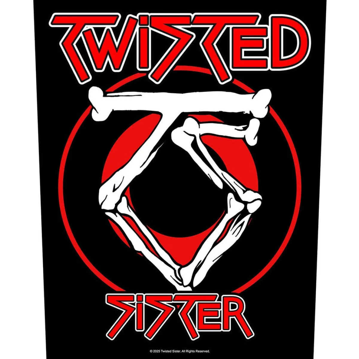 Clearance Twisted Sister: Circular Logo - Selkämerkki Twisted Sister|Selkämerkit