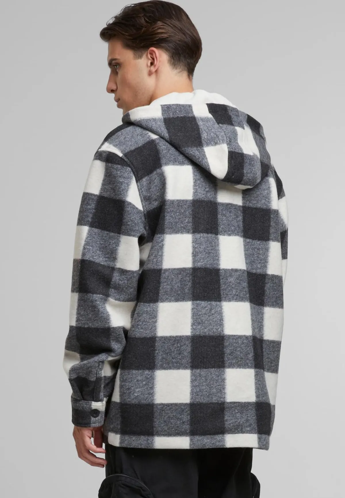 Online Big Check Jacket With Hood - Välikausitakki Urban Wear Katukamaa|Takit