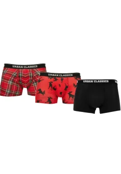 Outlet - Bokserit 3kpl, red/moose/black Urban Wear Katukamaa|Alusvaatteet