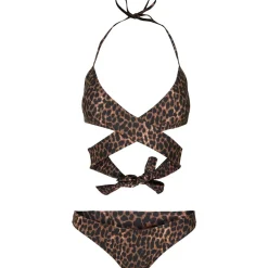 Online Draped Pattern - Bikinit, brown leo Urban Wear Katukamaa|Uima-Asut