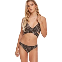 Online Draped Pattern - Bikinit, brown leo Urban Wear Katukamaa|Uima-Asut