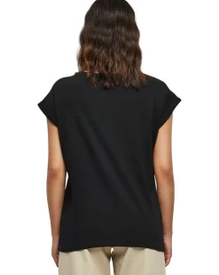 Sale Extended Shoulder - Naisten T-paita, musta Urban Wear Katukamaa|T-Paidat