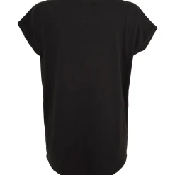 Sale Extended Shoulder - Naisten T-paita, musta Urban Wear Katukamaa|T-Paidat
